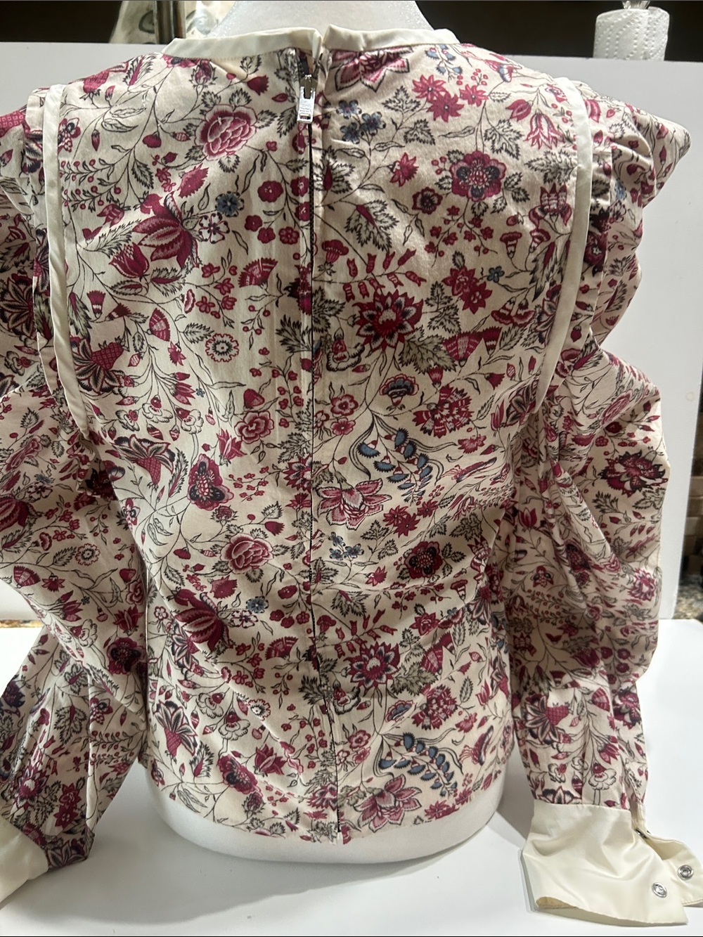 Isabel Marant Cream Blouse with Rose Floral Print - Picture 5 of 6